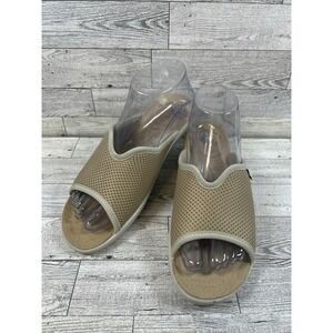 Fly Flot Sandals Womens 8 US / 39 EU Tan Beige Wedge Slides‎ Knit